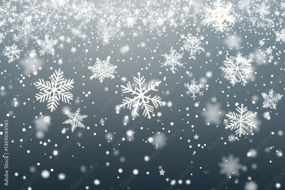 Vector illustration of snowflakes on transparent background for holiday greeting card design Vector illustration of snowflakes on transparent background for holiday greeting card design