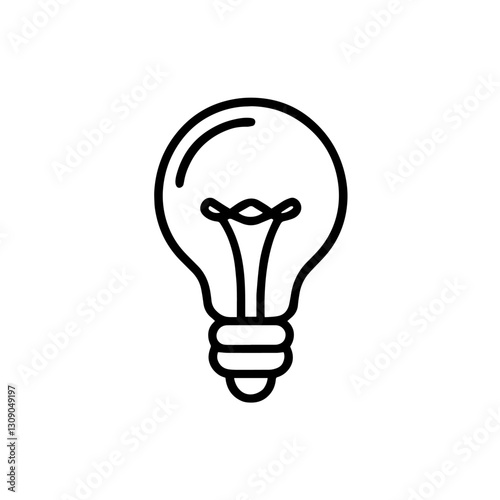 continuous one line drawing bulb lamp.