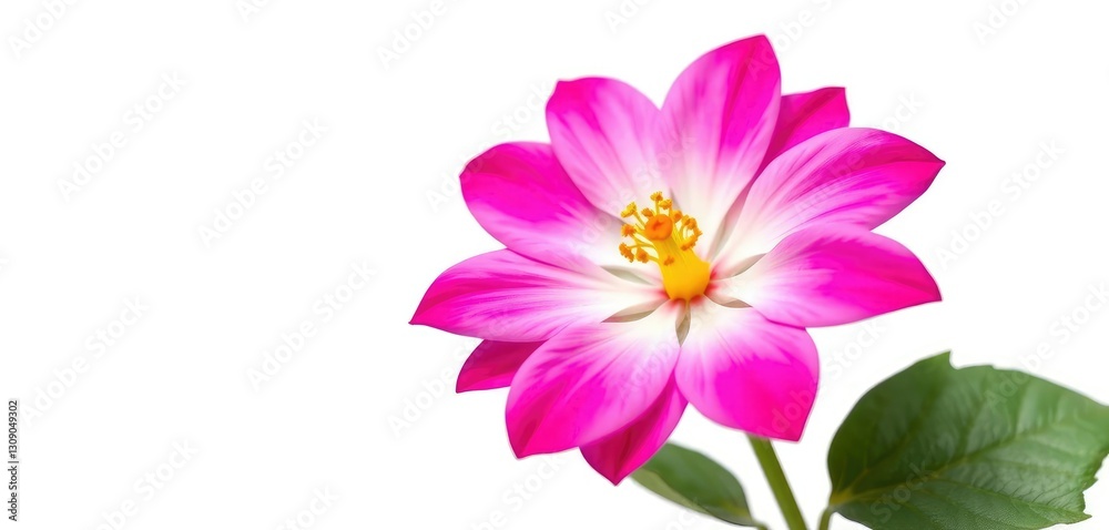 A single, vibrant bloom isolated against a pure white backdrop, floral design, beautiful A single, vibrant bloom isolated against a pure white backdrop, floral design, beautiful