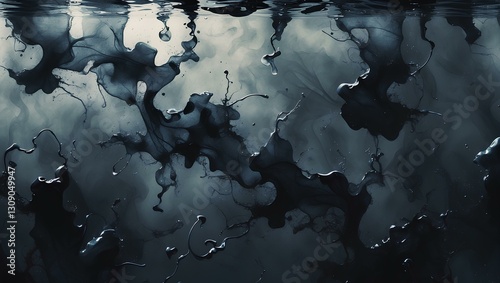 BBACKGROUND and TEXTURE Deep dark ink stains dissolving in water create mysterious patternsackgrounds and textures