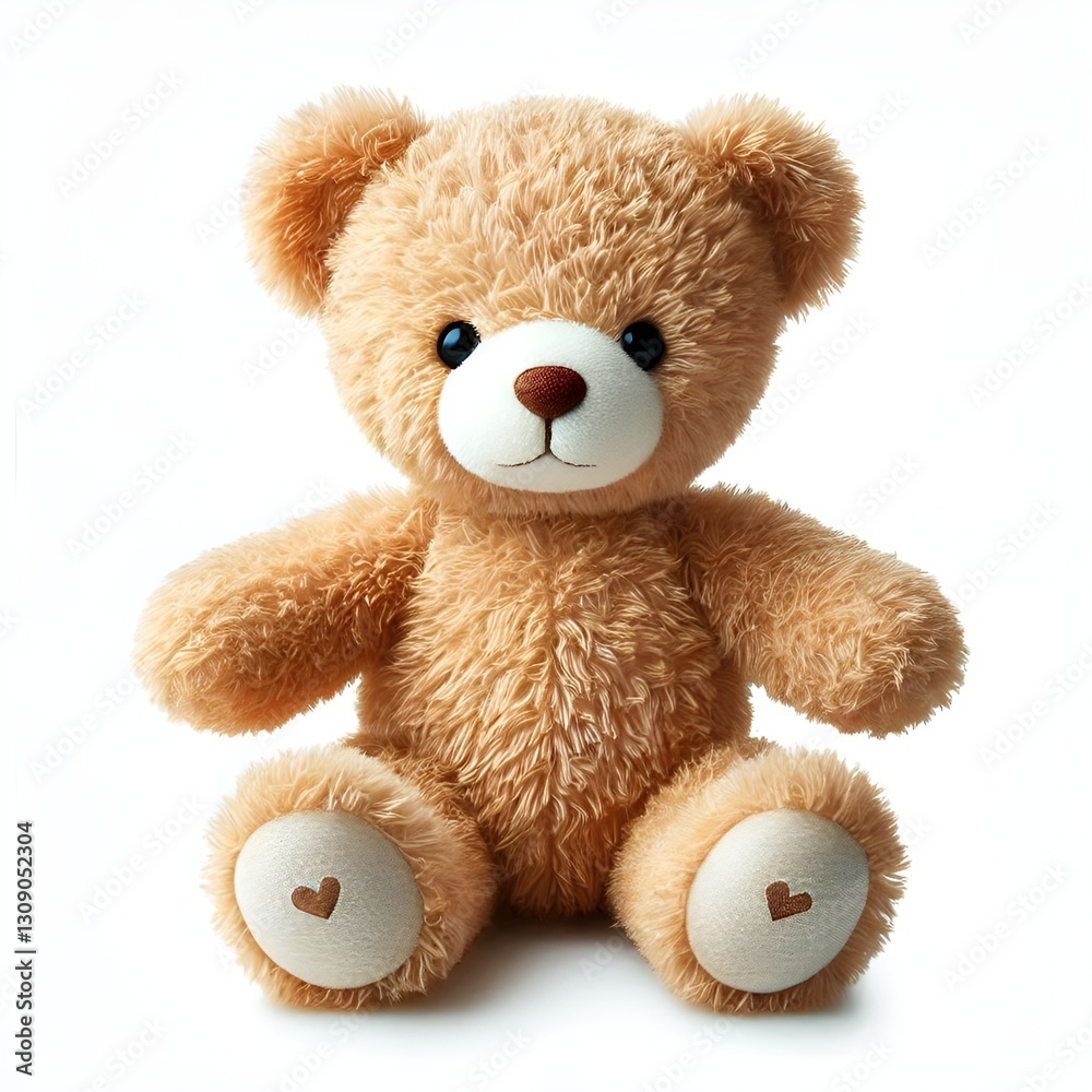 Obraz premium Cute Teddy bear isolated with white background