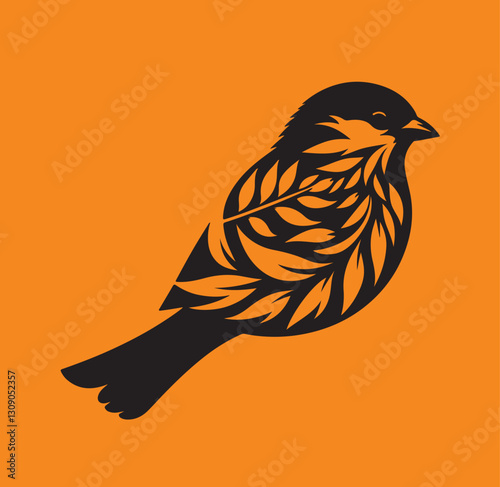 vector illustration of a bird called sparrow 