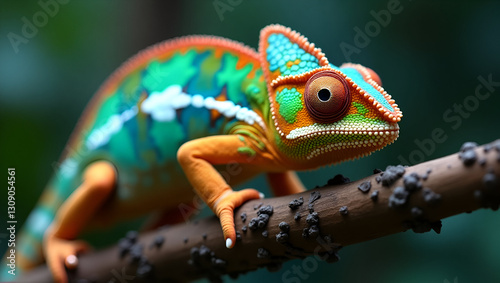 chameleon on a branch
