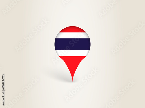 Free Download Pin Icon with Thailand National Flag. - GFXLoad