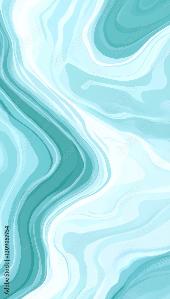 Seamless Pastel Aqua, 3D Low Profile Style, Delicate Gentle Wave Texture Pattern, Minimalist Design Seamless Pastel Aqua, 3D Low Profile Style, Delicate Gentle Wave Texture Pattern, Minimalist Design