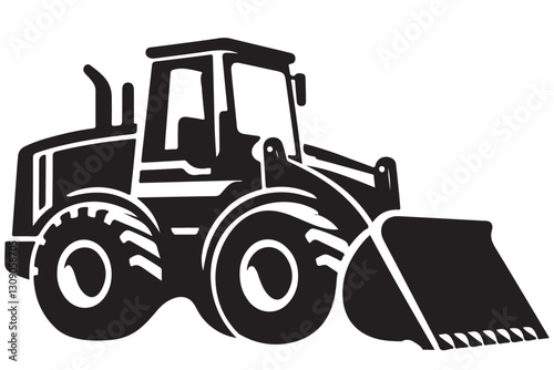 Bulldozer Heavy Machinery Construction Equipment Silhouette for Engineering Projects