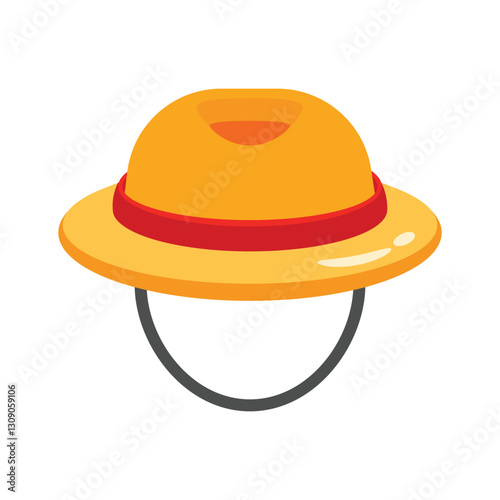 Easy to edit 3d style icon of farmer hat