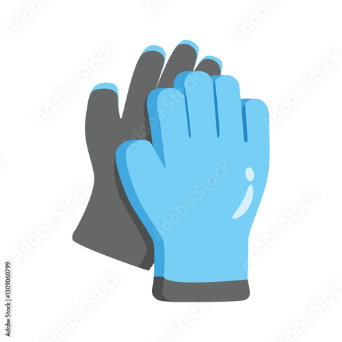 Rubber gloves icon designed in 3d style