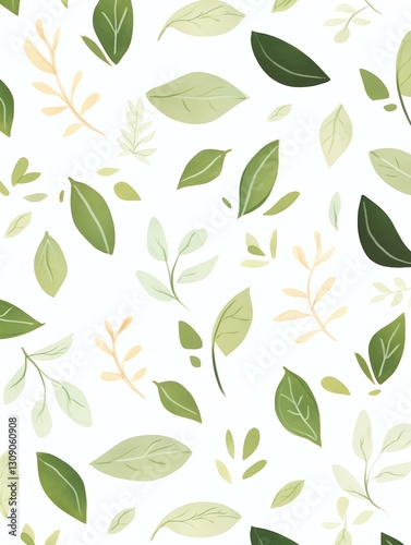 Obraz na płótnie Simple Leaf Pattern Design w salonie