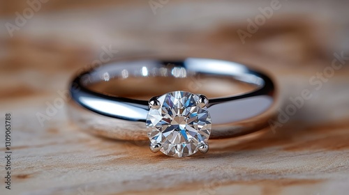 Elegant and modern men's diamond ring with 0.5 carat sparkle photo
