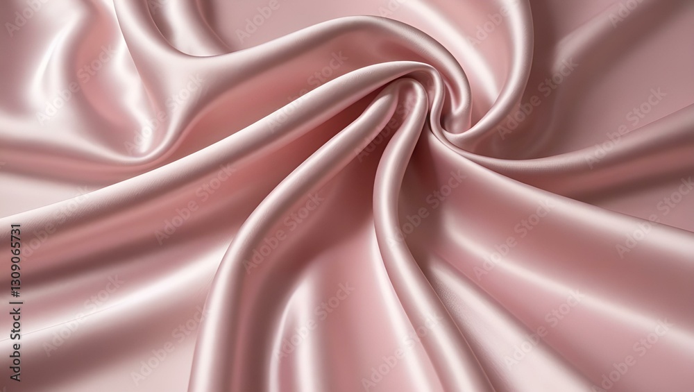 A smooth, silky fabric with a silky texture. The fabric is a pastel pink with a delicate sheen that reflects light on the surface. The folds and creases give the fabric a sense of movement and flow. A smooth, silky fabric with a silky texture. The fabric is a pastel pink with a delicate sheen that reflects light on the surface. The folds and creases give the fabric a sense of movement and flow.