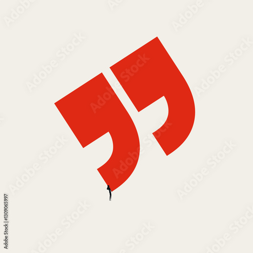 Make your voice heard vector concept. Symbol of confidence, presentation, speak up. Minimal design eps10 illustration.