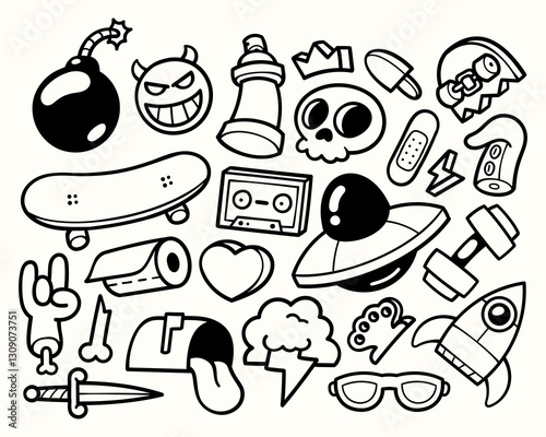 Graffiti Doodle Elements