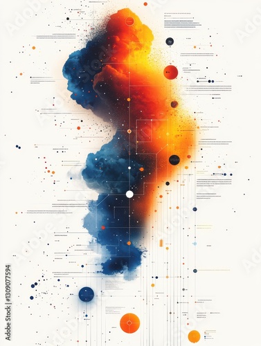 Creating a dynamic project roadmap with vibrant colors and minimalist design