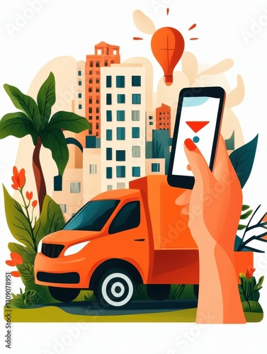 Live cargo tracking with a mobile app in an urban landscape