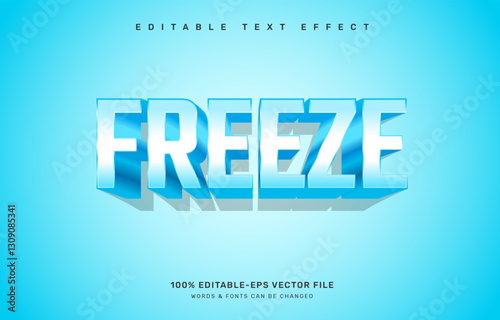 Freeze editable text effect template