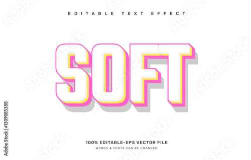 Soft editable text effect template