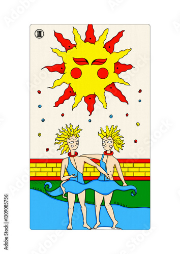 The sun tarot card