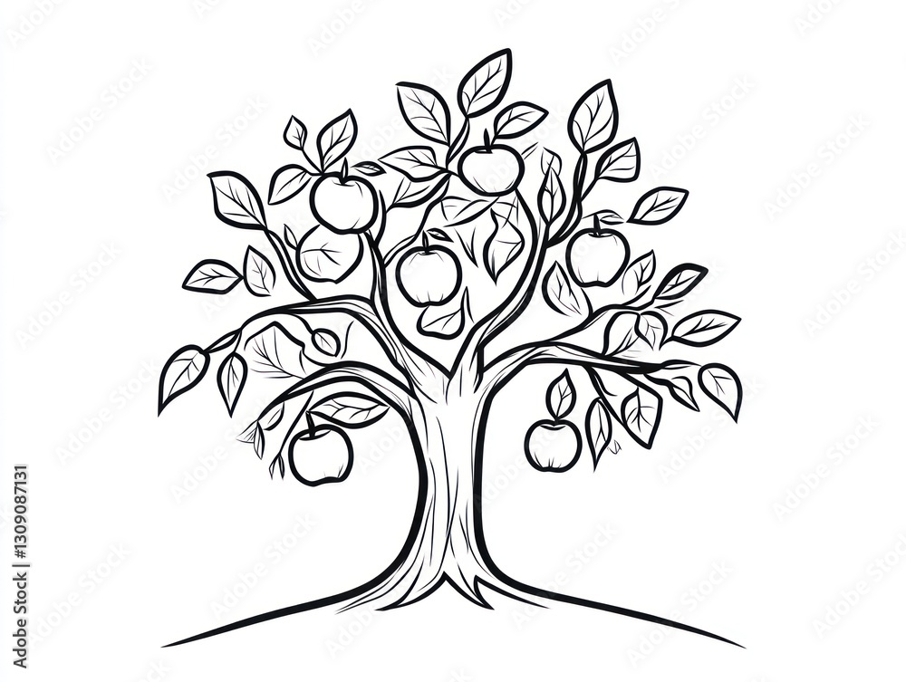 Obraz premium Apple Tree Illustration (10)