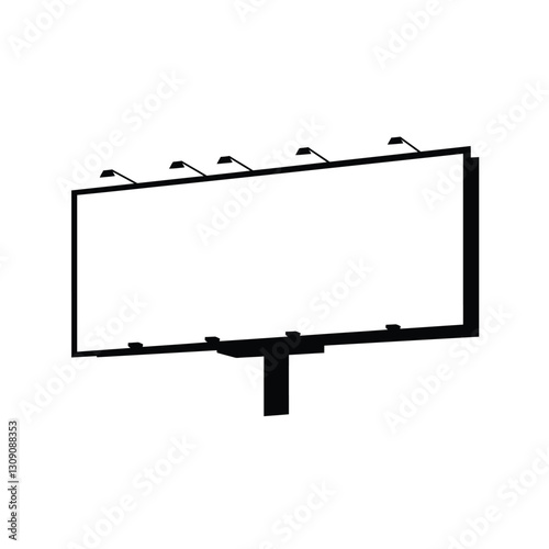 blank billboard on white background