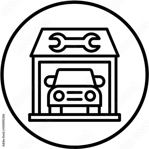Vector Design Car Garage Icon Style
