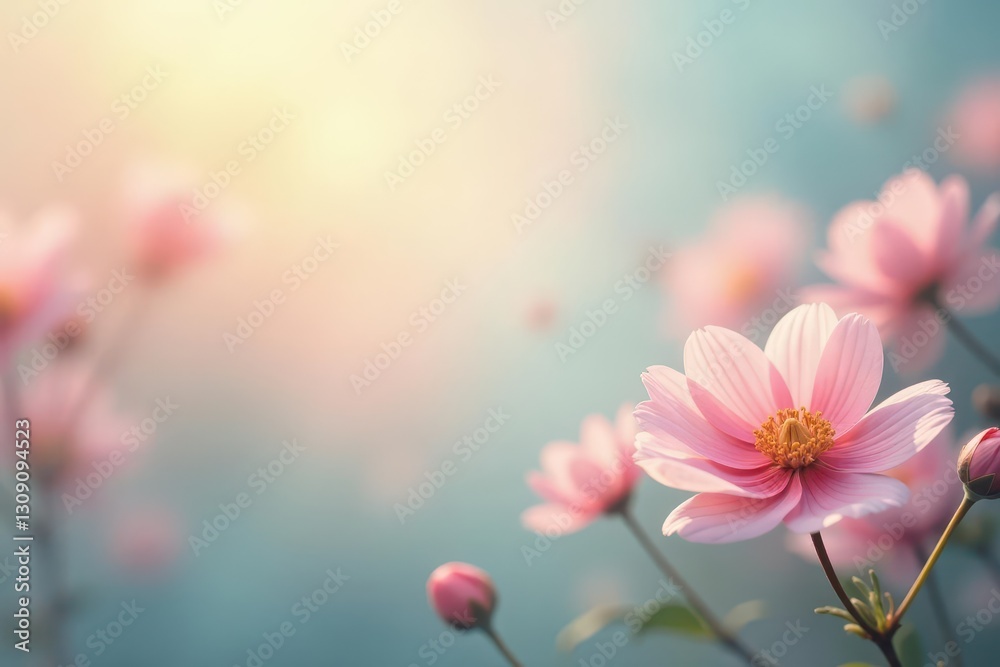 Gentle light, blurred floral backdrop Pastel tones, smooth transitions , dreamy, romantic Gentle light, blurred floral backdrop Pastel tones, smooth transitions , dreamy, romantic