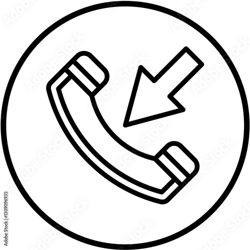 Vector Design Incoming Call Icon Style