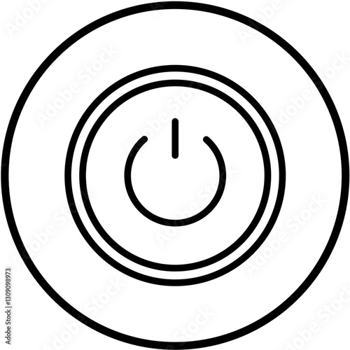 Vector Design Power Button Icon Style