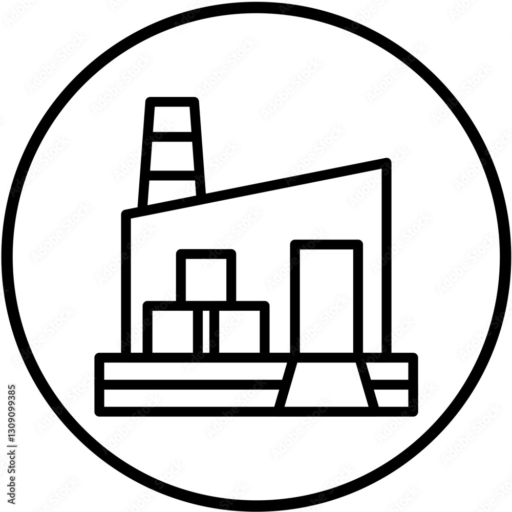 Vector Design Factory Icon Style Vector Design Factory Icon Style