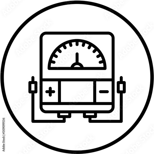 Vector Design Voltmeter Icon Style