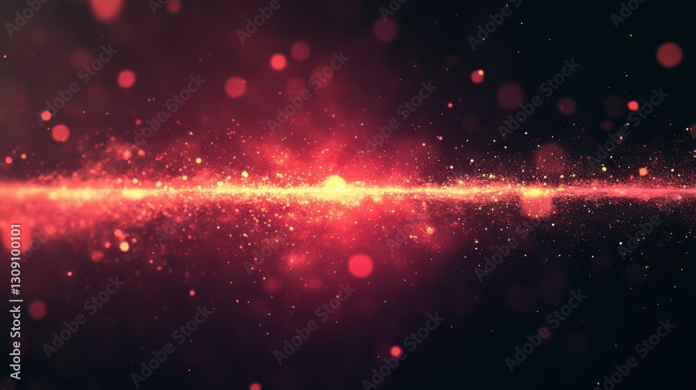 Red light burst. Sparkle particles. Abstract dust shining. Bright energy glow. Magic light trail. Festive lights. Holiday background. Bokeh sparkles rise. Red light burst. Sparkle particles. Abstract dust shining. Bright energy glow. Magic light trail. Festive lights. Holiday background. Bokeh sparkles rise.