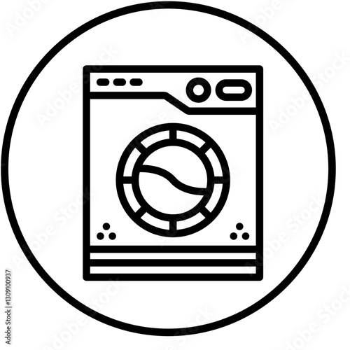 Vector Design Washing Machine Icon Style