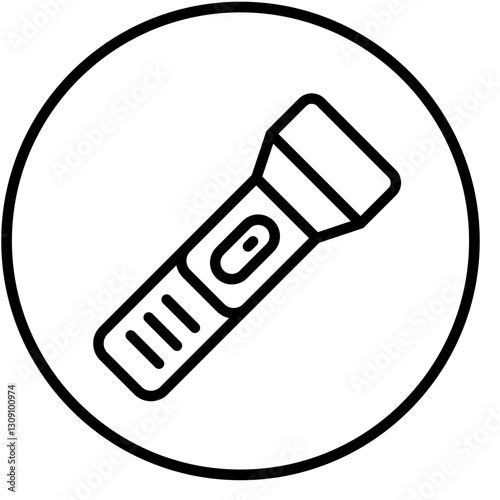 Vector Design Flashlight Icon Style