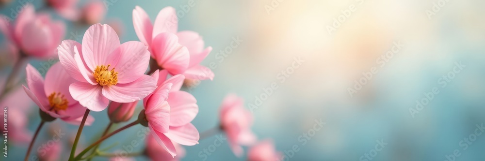 Blurred pastel floral banner, soft focus effect, website header, soft colors Blurred pastel floral banner, soft focus effect, website header, soft colors