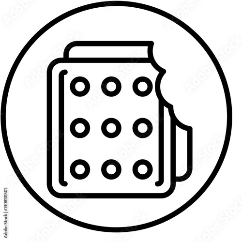 Vector Design Biscuits Icon Style