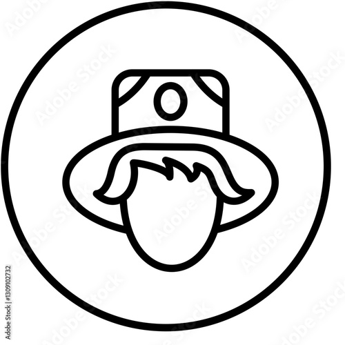 Vector Design Pilgrim Icon Style