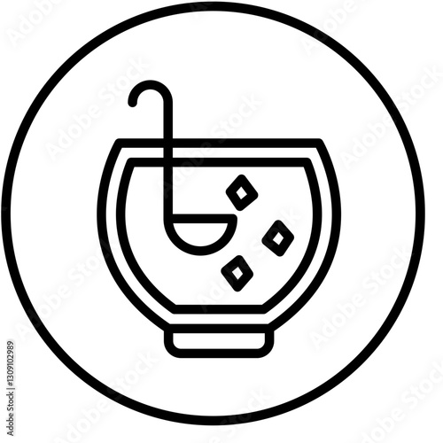 Vector Design Punch Bowl Icon Style