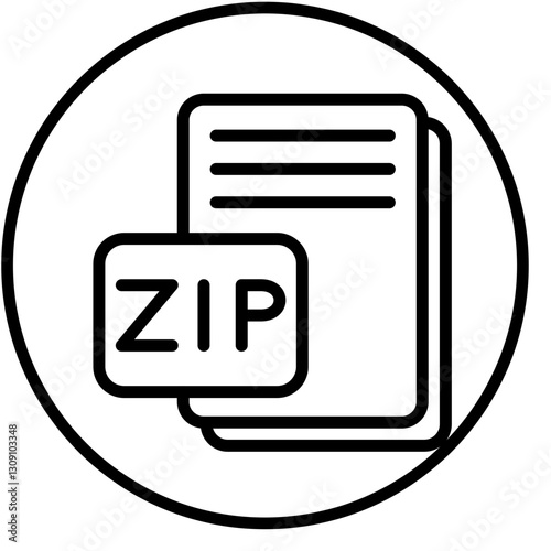 Vector Design ZIP Icon Style