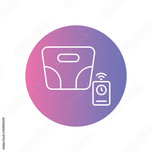 Smart Scale icon vector stock illustration