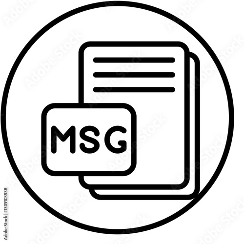 Vector Design MSG Icon Style