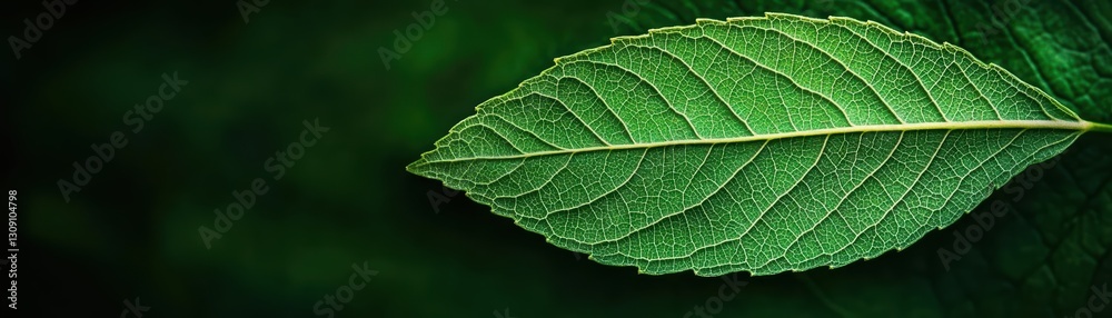 Closeup of a Fresh Green Leaf Adorned with Sparkling Water Droplets Creating a Refreshing and Natural Atmosphere in a Lush Garden Setting Closeup of a Fresh Green Leaf Adorned with Sparkling Water Droplets Creating a Refreshing and Natural Atmosphere in a Lush Garden Setting