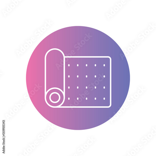 Smart Yoga Mat icon vector stock illustration