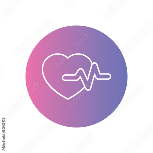 Heart Beats icon vector stock illustration