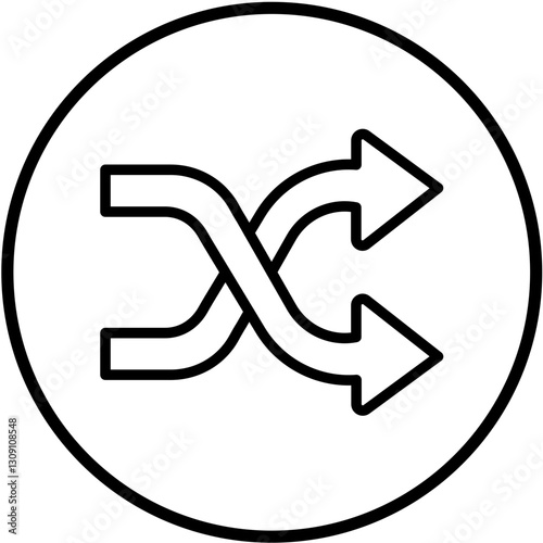 Vector Design Shuffle Icon Style