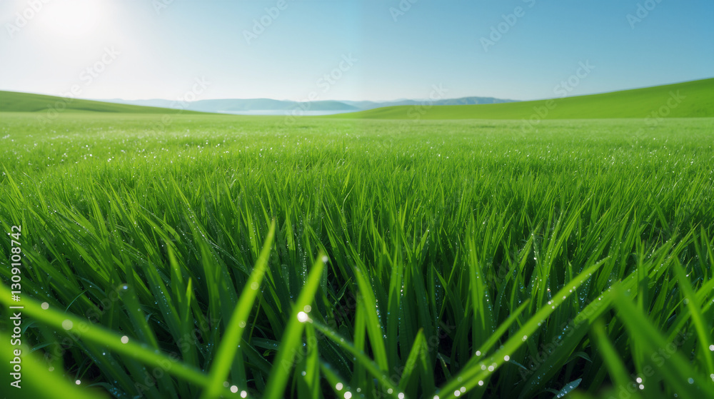 green grass and blue sky green grass and blue sky