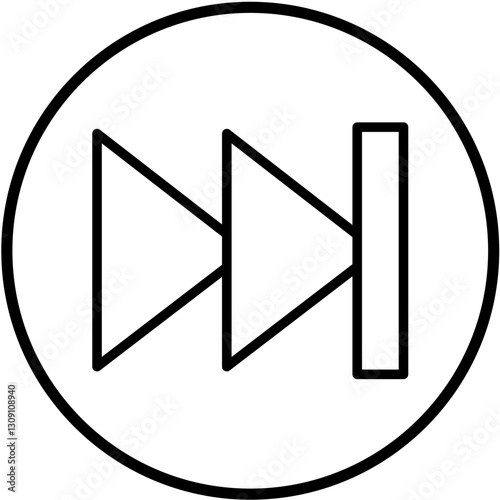 Vector Design Fast Forward Icon Style