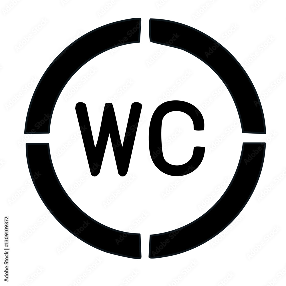 wc toilet signs vector design