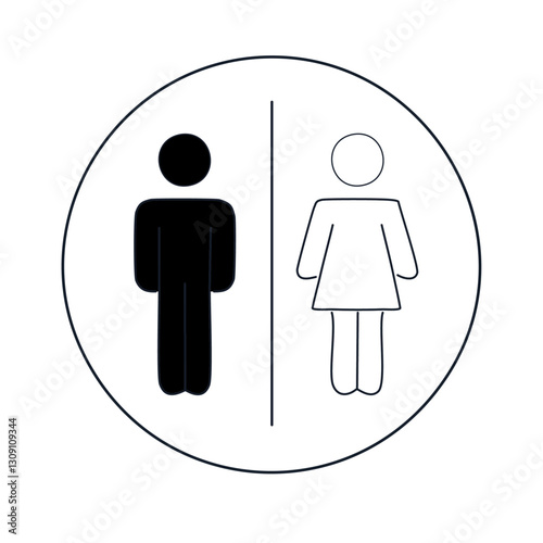 Obraz na płótnie male and female wc toilet signs vector design w salonie