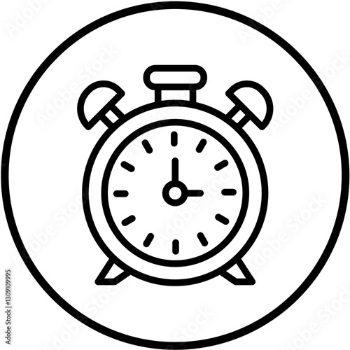 Vector Design Alarm Clock Icon Style