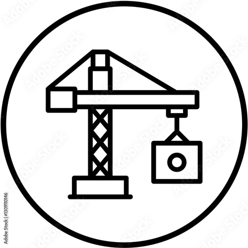 Crane Vector Design Icon Style